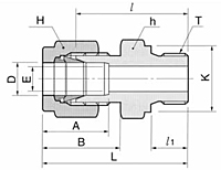 DMC-G Male Connector Tube Fittings for Bonded Gasket Seal -2