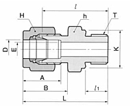 DMC-GB Male Connector Tube Fittings for Metal Gassket-2