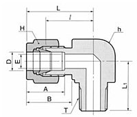 DLM-N Male Elbow Tube Fittings-2