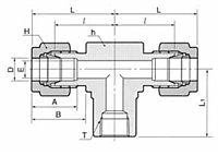 DTBF-N Female Branch Tee Tube Fittings-2