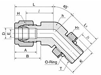 DLBS-UP Positionable 45 Degree SAE Male Elbow Tube Fittings-2