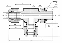 DTRS-UP Positionable SAE Male Run Tee Tube Fittings-2