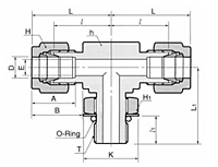 DTRS-UP Positionable SAE Male Run Tee Tube Fittings-2