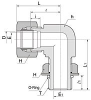 BOLM Series Metric O-Seal Male Elbow Fittings-2