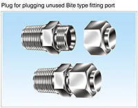 Plug for plugging unused Bite type fitting port