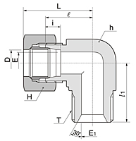 BHLF Series Metric Hose Female Elbow Fittings-2