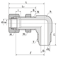 BHBLM Series Metric Hose Bulkhead Male Elbow Fittings-2