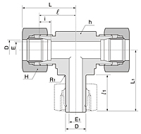 BBTA Series Metric Positionable Branch Tee Fittings-2