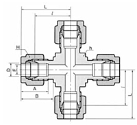 DX Union Cross Tube Fittings-2