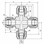 DXR Reducing Union Cross Tube Fittings-2