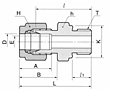 DMC-GB Male Connector Tube Fittings for Metal Gassket-2