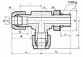 DTRS-UP Positionable SAE Male Run Tee Tube Fittings-2