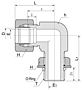 BOLM Series Metric O-Seal Male Elbow Fittings-2