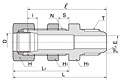 BHBM Series Metric Hose Bulkhead Male Union Fittings-2