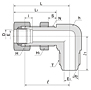 BHBLM Series Metric Hose Bulkhead Male Elbow Fittings-2