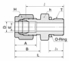 DMCS-U Non-Positionable SAE Male Connector Tube Fittings-2