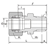 BMC-R Series Male Connector Tube Fittings - 2