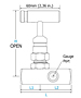 V96-Series-Rising-Stem-Plug-Valves-Dimensional-Drawing